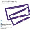 1pc Aluminum Innovative Design of License Plate Frame,Purple,Evil Smiling Face,Gift for Friends,For Decoration,31X16cm License Plate Covers Frames 6