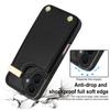 For iPhone 17 Case TPU + PU Leather Hardware Decor Phone Cover with Card Holder