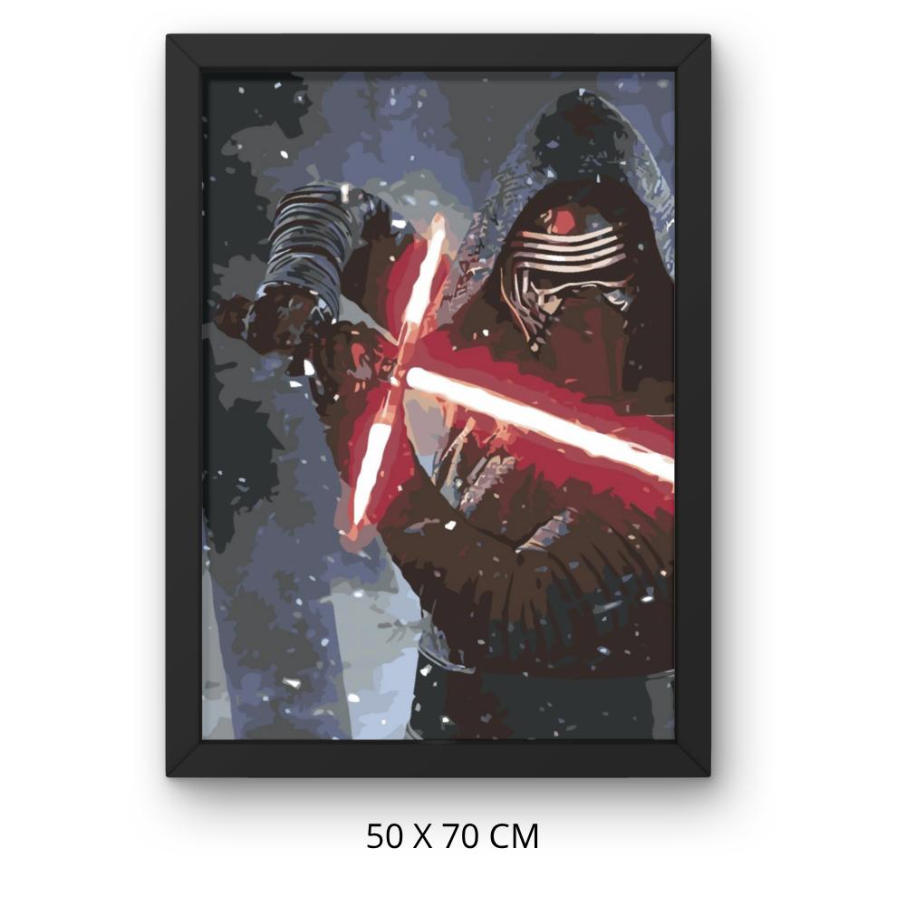 Obraz Do Malowania Po Numerach Z Ramą Kylo Renn Star Wars 50X70 Cm