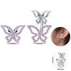 Ladies Sweet 925 Silver Ocean Star Flower Butterfly Design Trendy Earrings Birthday Commemoration Day Fine Sweetheart Jewelry