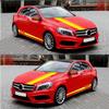 Racing Stripes Car Stickers Sport Stripes DIY Styling Decorated Door Hood Mirrors Vinyl Sticker Accessories For Car Trucks SUV(5PCS) (Yellow)