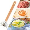 Hackfleisch-Zerkleinerer Werkzeug Lebensmittel-Mühle Mit Holzgriff Antihaft-Lebensmittelstampfer Für Fleisch Gemüse Kartoffel Hähnchen Rindfleisch Nuss