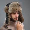 Unisex Winter Rabbit Fur Lei Feng Hat: Warm, Thick, Ear Protection for Outdoor and Skiing