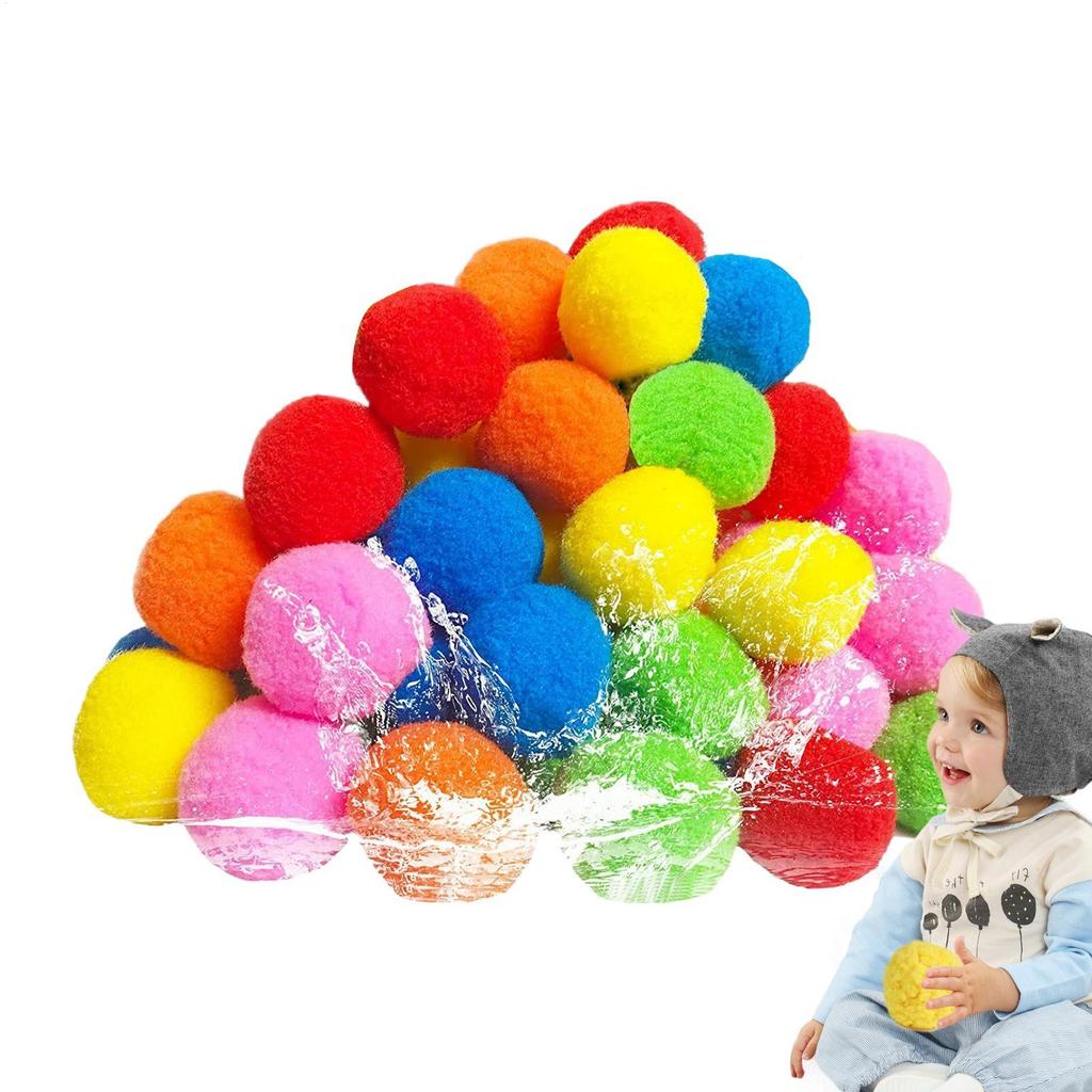 Balles d'Eau Jouet Balles Éponges d'Eau Réutilisables pour Piscine Ballons Trempeurs Portables Jouet Interactif pour Piscines Plage Jardin