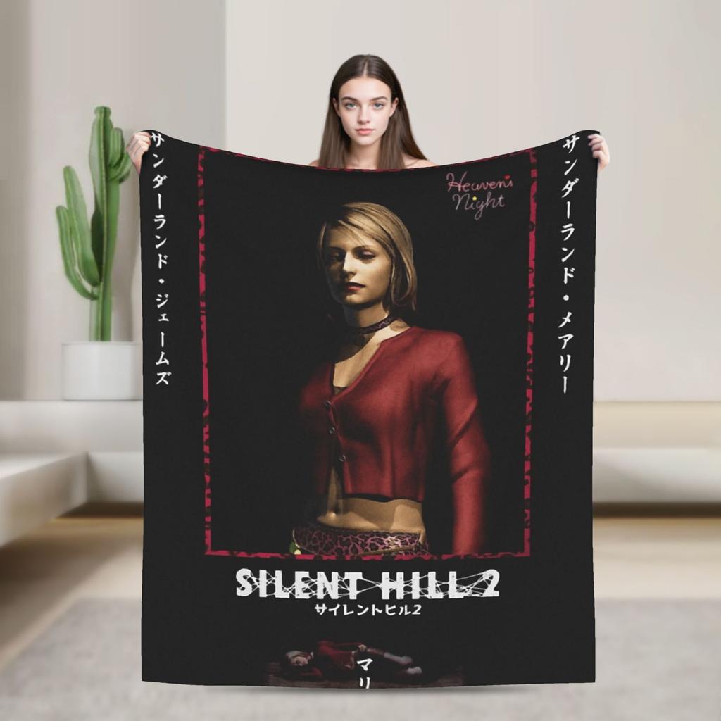 Silent Hill Game Blanket Super Warm Aesthetic Plush Throw Blanket For Outdoor Picnic Flannel Bedspread Bed Cover