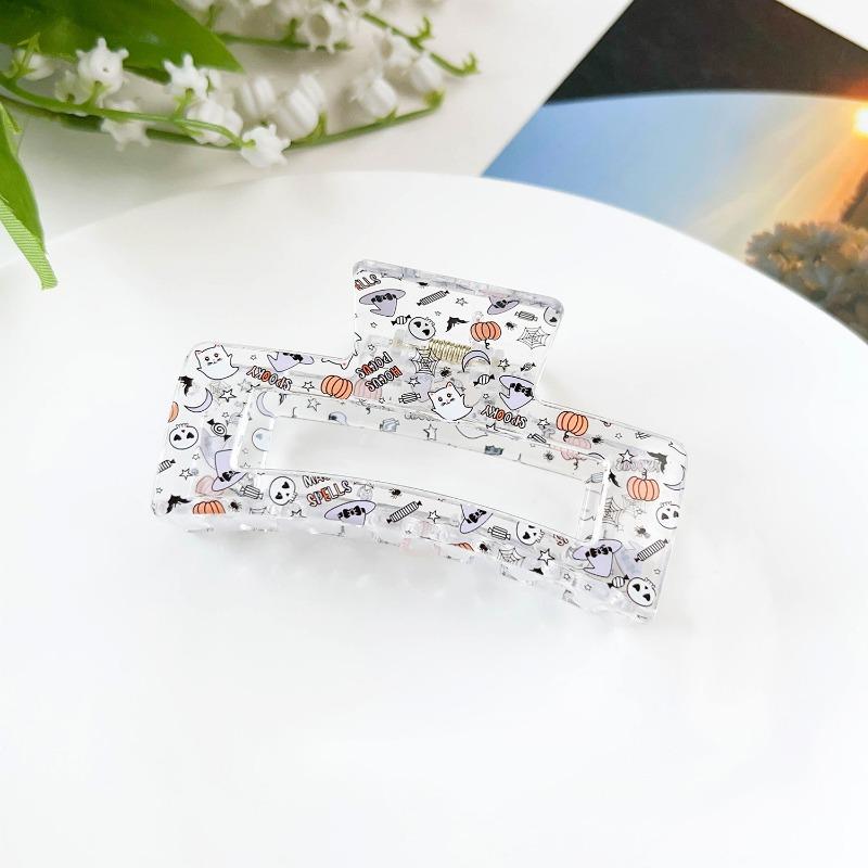 Sweet Fruit Heart-shaped Printed Grab Clip Shark Clip Simple and Fresh Semi-tied Hair Clip and Hair Accessory