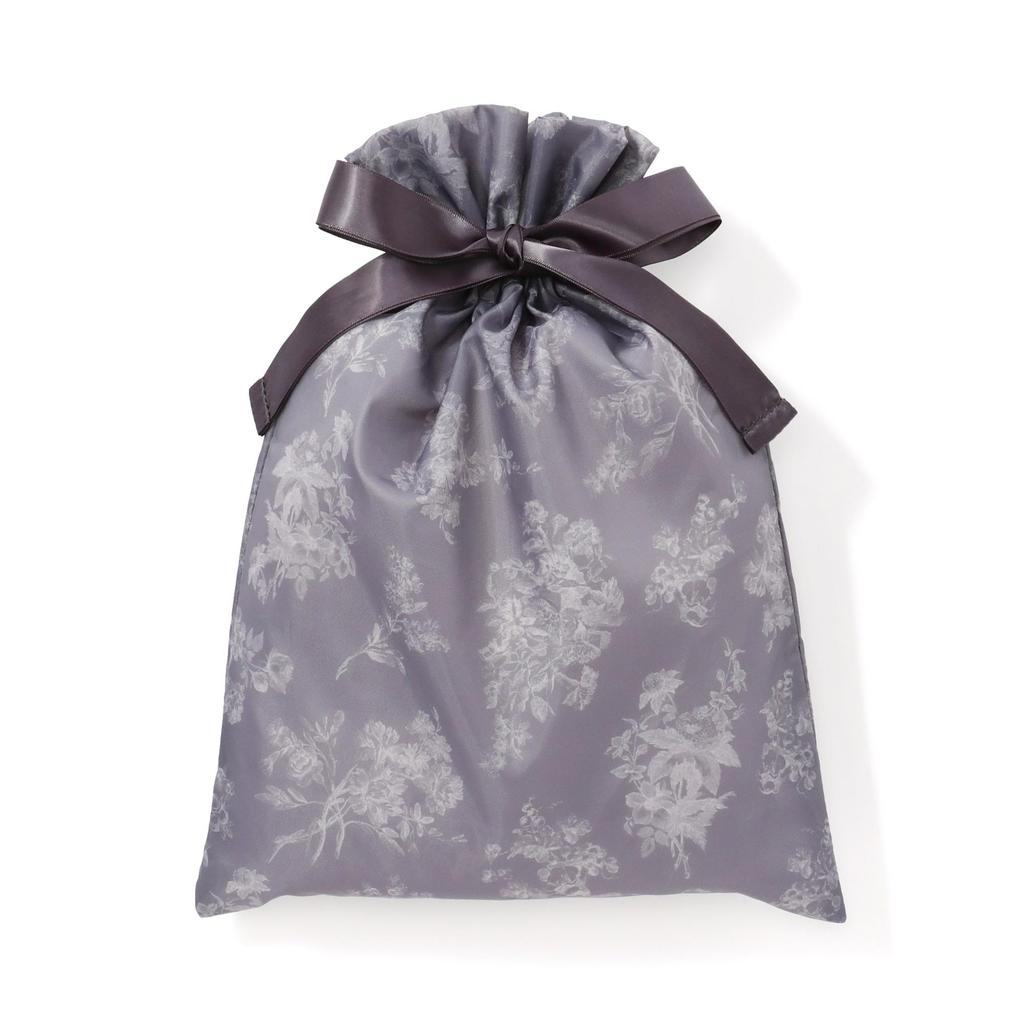 Francfranc Classic Flower Travel Bag, Dark Gray, Water-Repellent, Lightweight, Carry-On