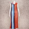 New Vintage Colorful Knit Bikini Cover Up Sexy Knit Cutout Side Slit Tank Top Long Dress Women Beach Swimwear Cover Up Q1403