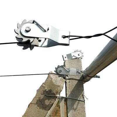 Robuster Inline-Drahtspanner mit Kompressionsklemme Spannvorrichtung Drahtspanner Spannvorrichtung für Farm-Elektrozaun Garten Obstgarten