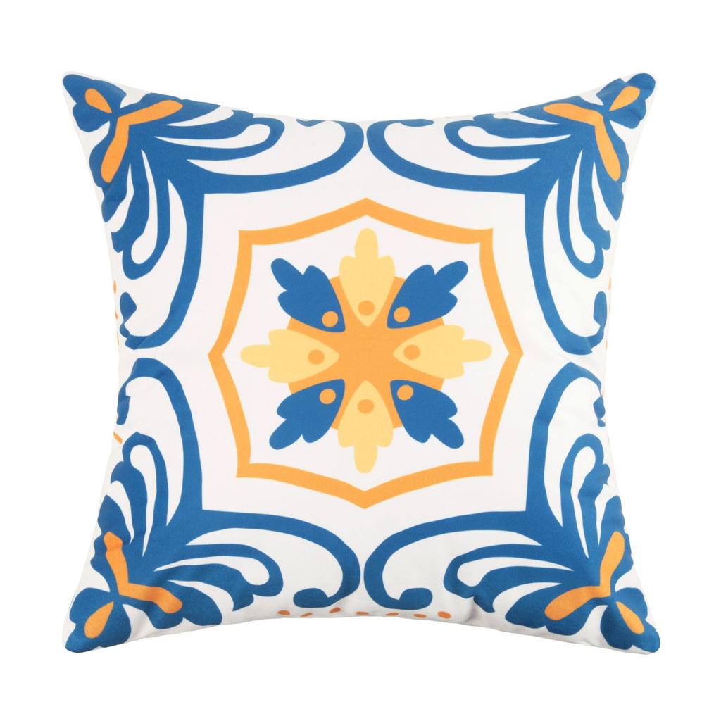 2-Piece Waterproof Cushion Cover For Outdoor Geometric Print Stain Garden Resistant Pillow Case Modern Pillow Cover For Sofa