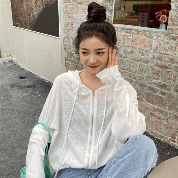 Dámský letní kardigan s ochranou proti slunci 2022 - Tenký, s dlouhým rukávem, volného střihu, módní, ke všemu, se zipem