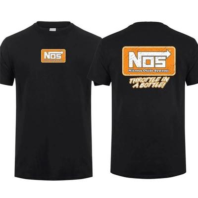 NOS Throttle In A Bottle T-Shirt Nitrous Racing Orange Logo Tee