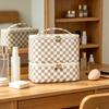 Cosmetic Storage Bag Two-Layer Design Large Capacity Makeup Bag Wear-Resistant Scratch-Resistant Travel Makeup Organizer