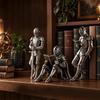 Estatua de Caballero Impresa en 3D Decoración de Estantería de Caballero Estatua Gótica Blindada Figura de Biblioteca de Fantasía Para Amantes de los Libros Escritorio Único O