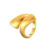 European and American Style Unique Fashion Niche Design Brushed Ring Light Luxury Elegant High-end Versatile Copper Gold-plated Jewelry