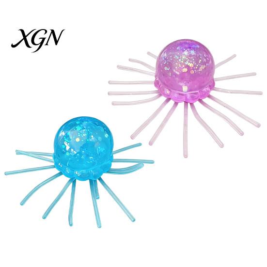 Stress Relief Gadget 1/2/3Pcs Simulation Jellyfish Squeeze Toy Clear Glitter Sea Animal Fidget Sensory Soft Ball
