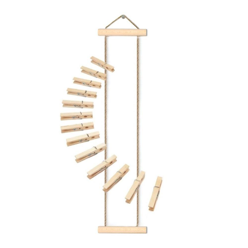 New Wooden Hanging Photo Clips DIY Assembly Double-Sided Multi Photo Cards Organizer Decorative Wall Photo Holders Home