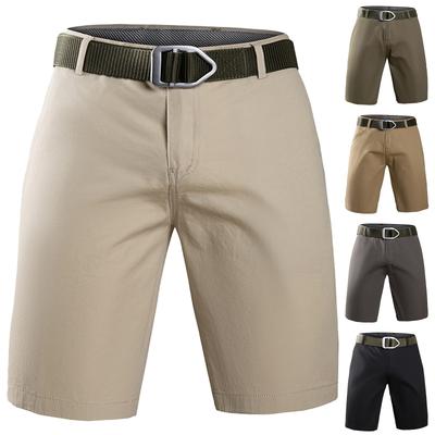 Men's Summer Workwear Shorts Loose Casual Five-Point Pants Men's Summer Solid Color Casual Cargo Shorts