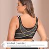 Longline Plus Size Sports Bra, Adjustable Side Smoothing Body Shaping Beauty Back Tank Bra with 3-Row Hook Closure