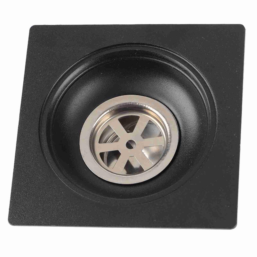 Black Floor Drain Thickened Stainless Steel Floor Waste Drain Strainer Waste Water Drainage