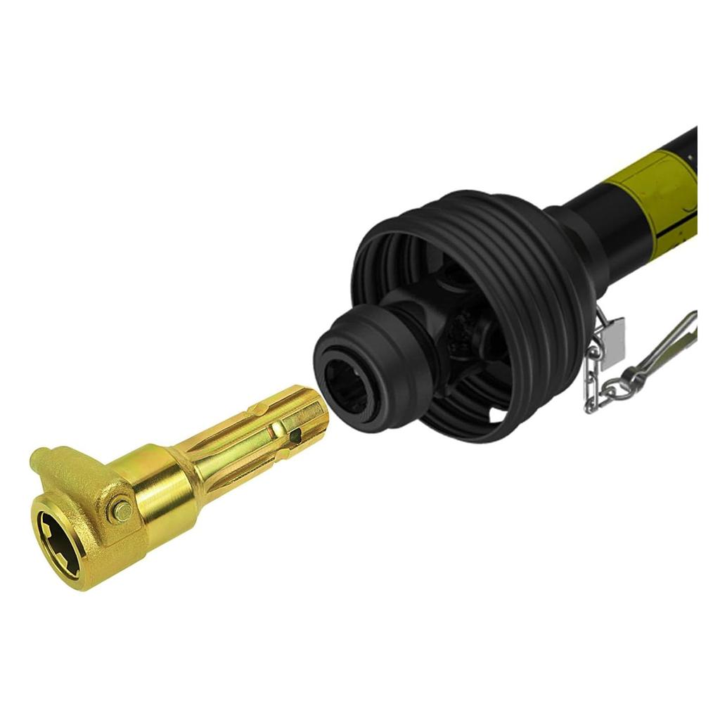 PTO Extender Adapter, 1 3/8" 6-Spline Female To 1 3/8" 6-Spline Male PTO Extension PTO Extender Adapter for Tractors Up To 70