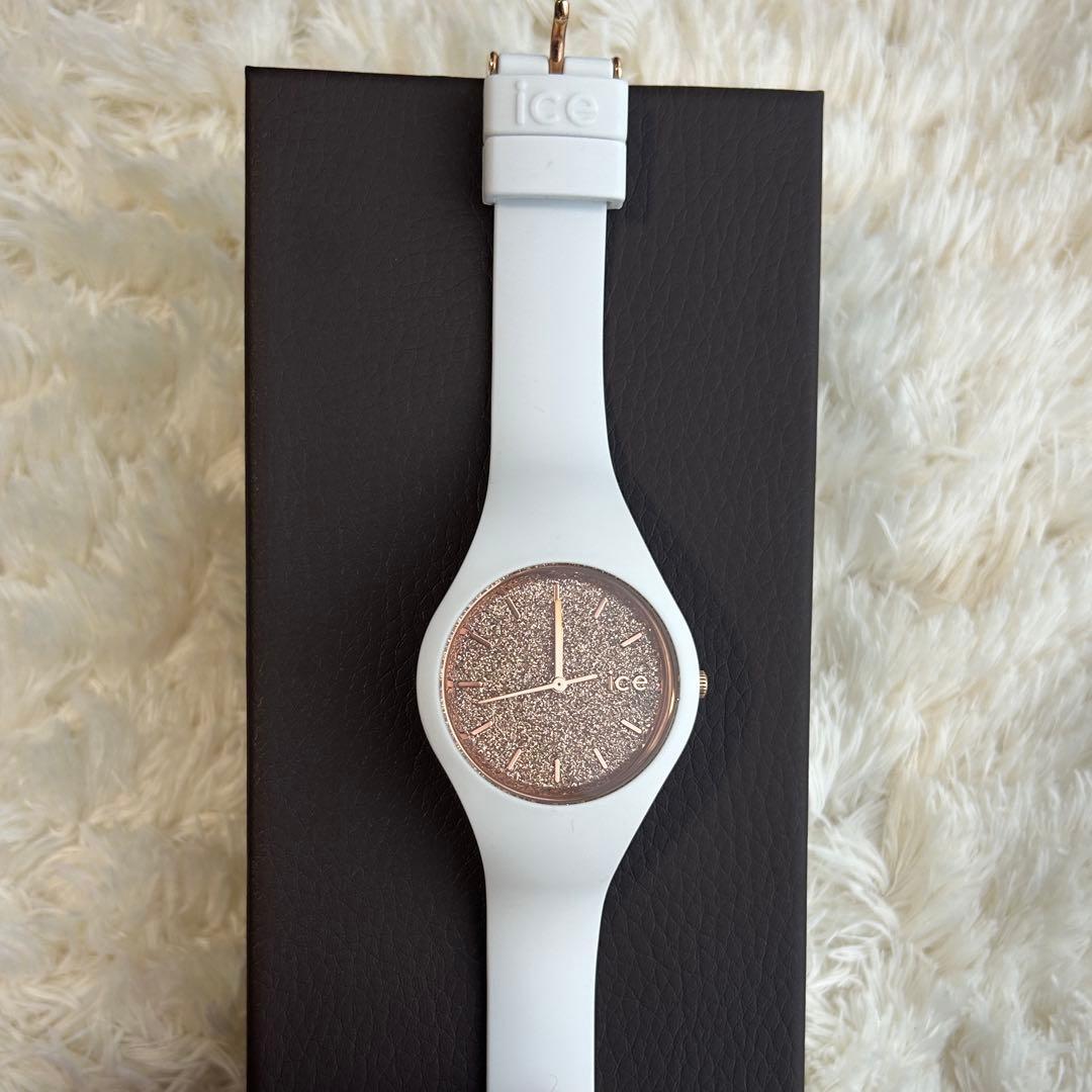 Used Ice Watch Women s White Rubber Belt Watch