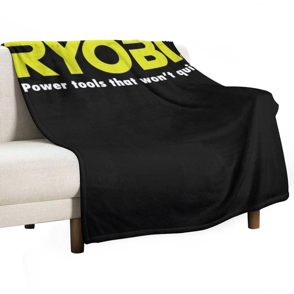 ELEKTROS ĮRANKIAI RYOBI LOGOTIPAS Mesti pledai Dekoriniai lovoms Pildyti Sofos Plaukų pledai