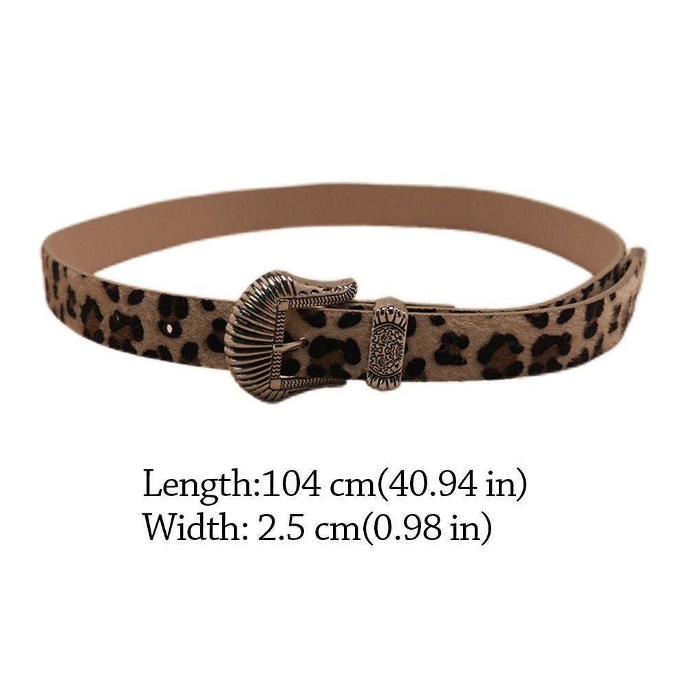 Y2k Women's Belt Maillard PU Leather Girdle Fashion Retro Pin Buckle Belt  Pants