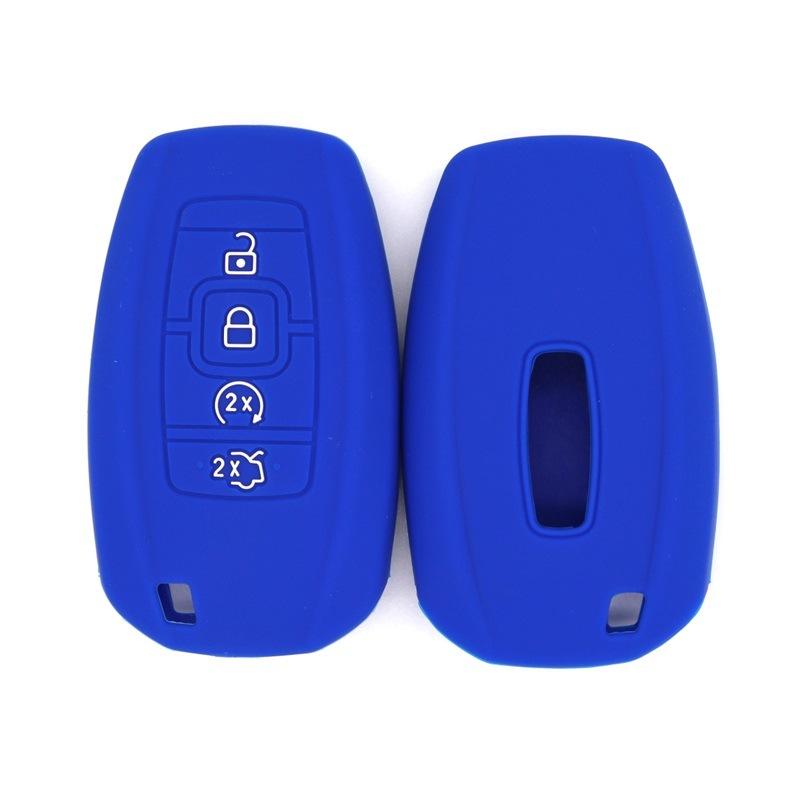 Silicone key cover, suitable for the old Lincoln Smart 4-button car key protective bag, high-quality shockproof key cover