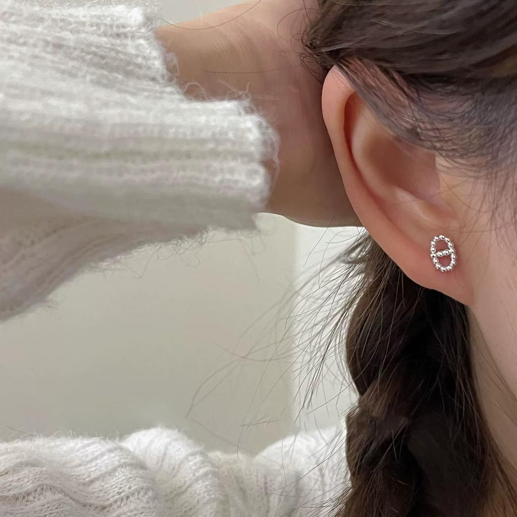 Sterling Silber Schwein Nase Mini Ohrstecker Frauen Ins Stil Einfache Minderheit Alle-Spiel Ohrringe Frische Ohrringe