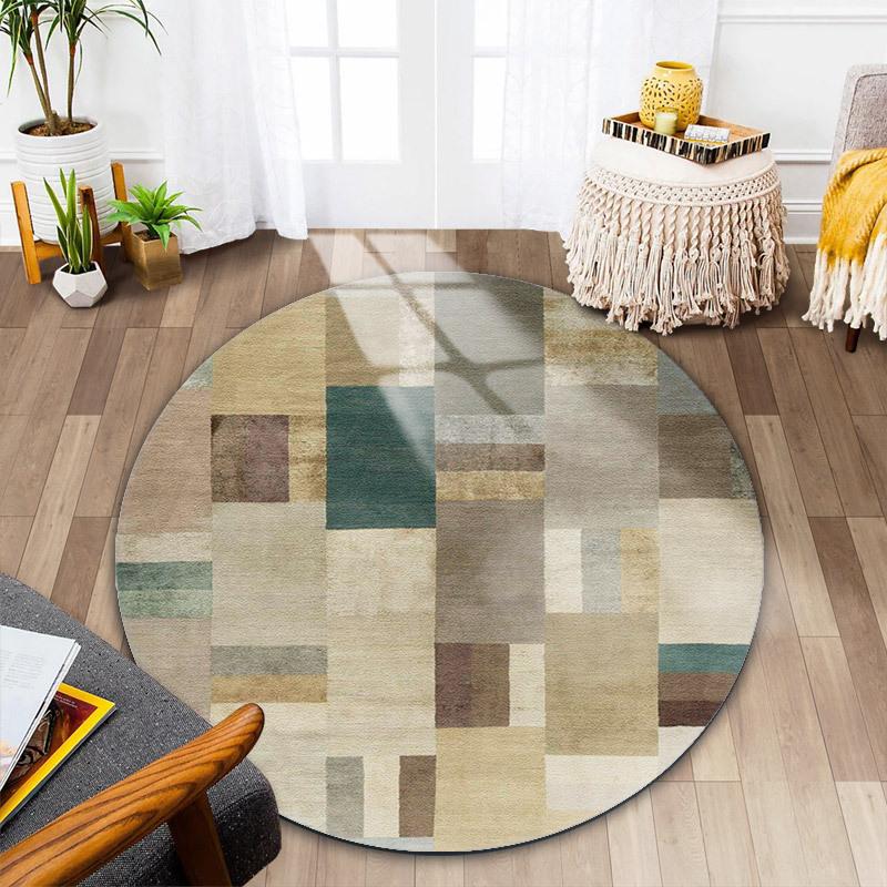 

Круглый ковер для современной гостиной в скандинавском стиле, коврик для стула, декоративный коврик для кровати diameter 60CM