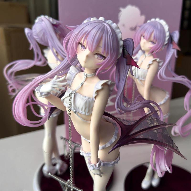 Up Studio Anime Figure Eve 1/6 Scale Pink Purple Twin Tails Succubus White Stockings Chain Model For Anime Fans