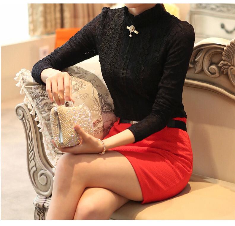SURWENYUE Camisa de encaje Blusas Camisas Moda mujeres tops Lana gruesa  Mujer Blusa de ganchillo comprar a buen precio — entrega gratuita, reseñas  reales con fotos — Joom