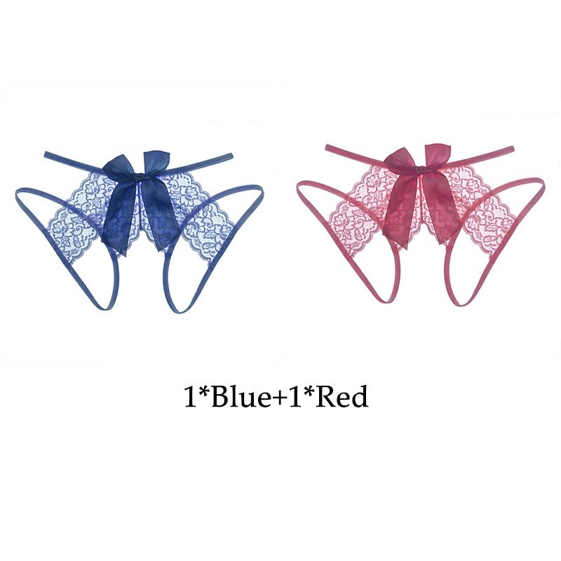 Women's Lace Open Crotch Panties Transparent Crotchless Underwear Sexy Mesh Hollow Out Female Lingerie Erotic Costumes