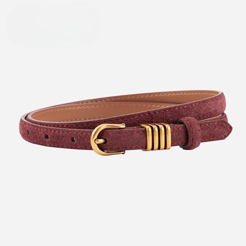 Women's Belt Genuine Leather Frosted Suede Retro High-end Decoration Women's Dress Accessories Belt