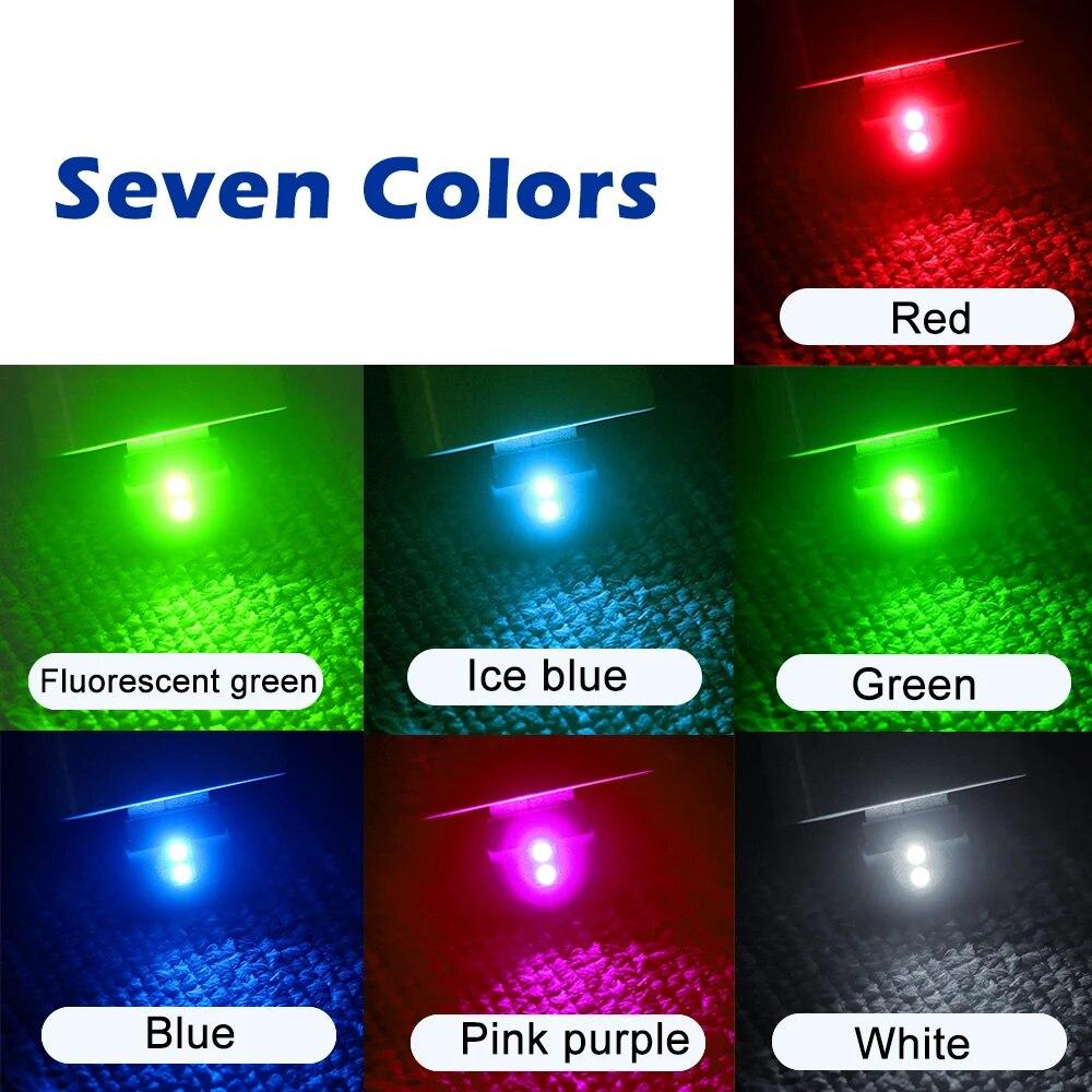 Mini USB Car Foot Light PC Auto Interior 7 Colors RGB LED Atmosphere Light Decorative Lamp Plug And Play Emergency Lighting