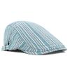 Berretti da Newsboy a Strisce in Cotone Primavera Autunno Berretti Piatto con Visiera Berretti da Pittore Berretti per Uomo e Donna