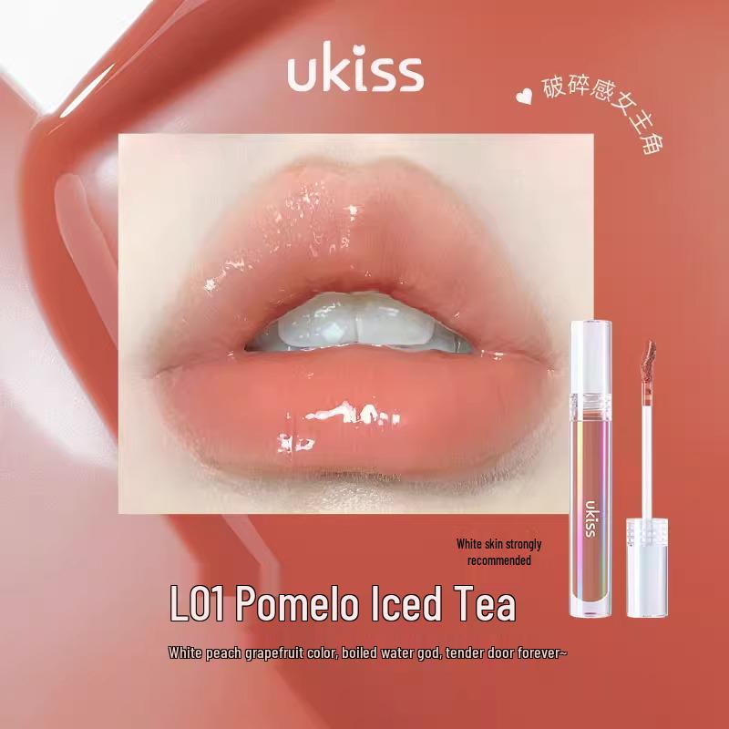 UKiss Водная Эссенция Блеск для Губ и Увеличивающая Объем Помада - Нелипкая, Стойкая, Высокоглянцевая Цветная Помада-Блеск.
