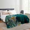 Blue-green Hawaiian pattern Blanket for Sofa Bed Travel Camping Living Room Office Conditioning Blanket for All Seasons Gifts