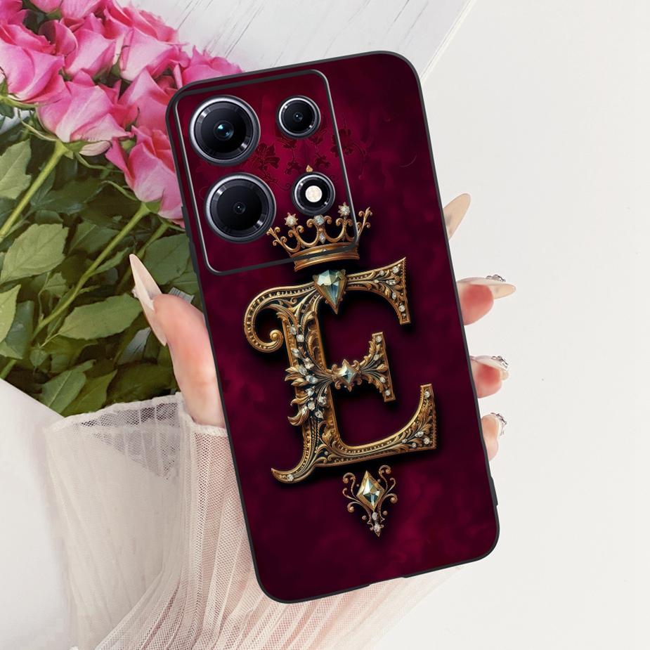 Per Custodia Infinix Note 30i X6716 Note 30 VIP Corona Fredda Lettere Cover Custodia Morbida in TPU Per Infinix Note 30 Pro Note30 4G Guscio