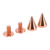 100 Sätze Stachelkegel Stachelnieten Hohe Härte Metallbeschichtung Roségold Schraubverschluss Nieten Stacheln Set