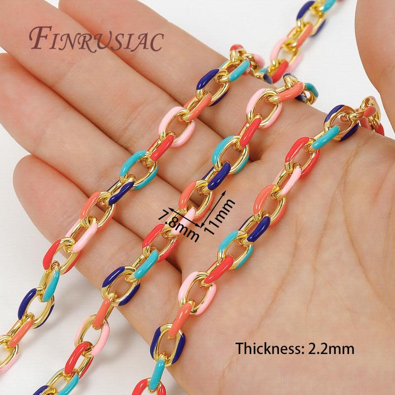 0.5-1 Meter 18K Gold Plated Brass Heart Chain,Bulk Cable Chains For Necklaces Accessories,DIY Jewelry Chains For Needlework