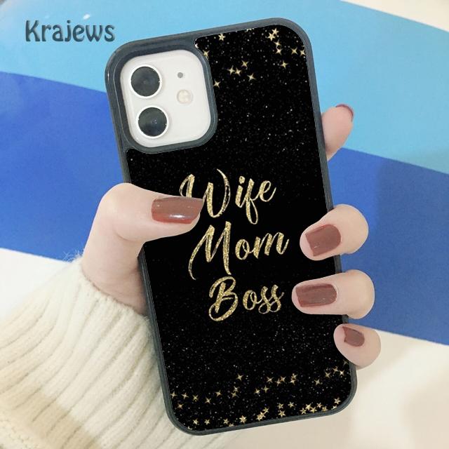 

Мягкий чехол для телефона Krajews Wife Mom Boss Quotes для iPhone 14 5 SE 6s 7 8 plus X XR XS 11 12 13 pro max Samsung S21 S22 ultra Samsung S22ultra