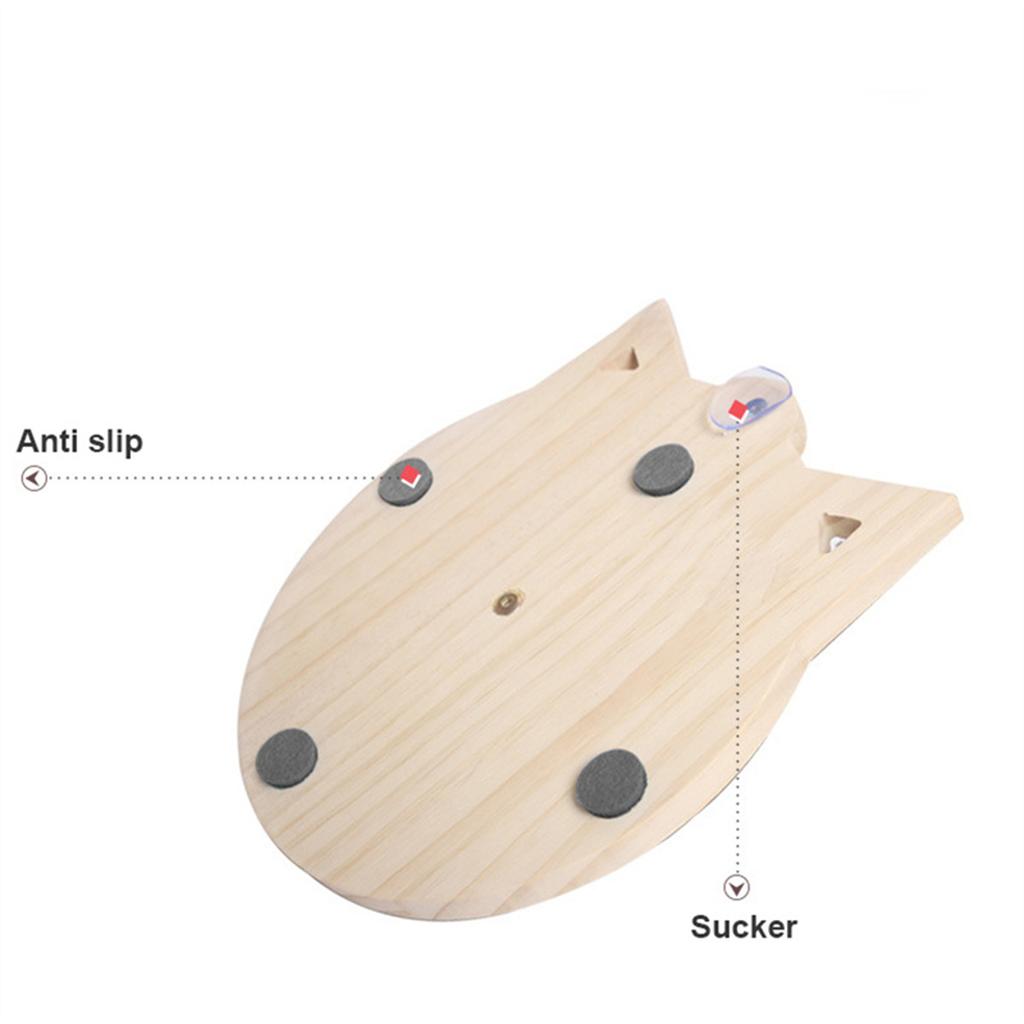 Wooden 2/3 Levels Pet Cat Toy Tower Tracks Disc Cat Intelligence Amusement Triple Play Disc Cat Toys Ball Training Toys