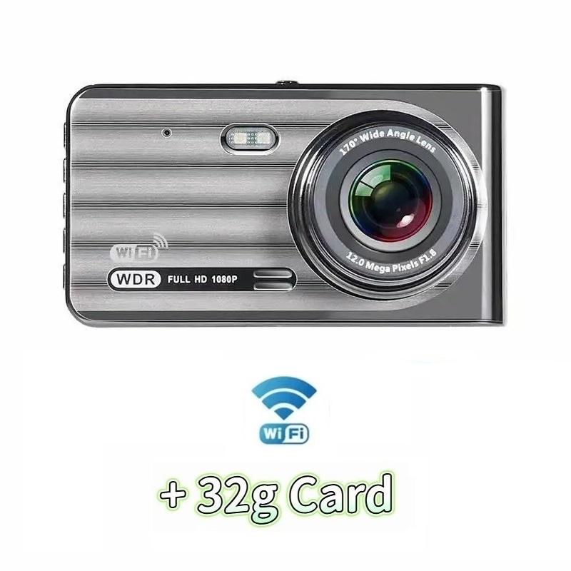 4.0-inch High-definition Driving Recorder WIFI Wireless Mobile Phone Interconnection Car Dual Lens Dual Recording