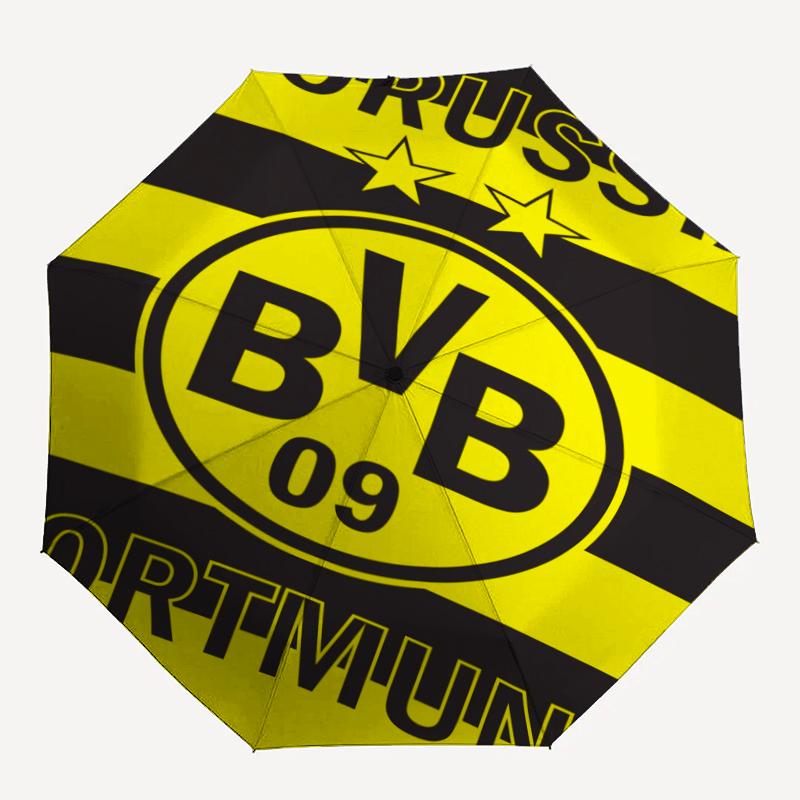 Borussia Dortmund Theme Automatic Umbrella, Lightweight & Portable, 8 Rib, Perfect for Outdoor Travel, Birthdays, Christmas, Gifts.