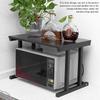 Holz Mikrowelle Stand Rack 2 Schichten Lagerung Racks Küche Schrank Zähler Regal(Schwarz)