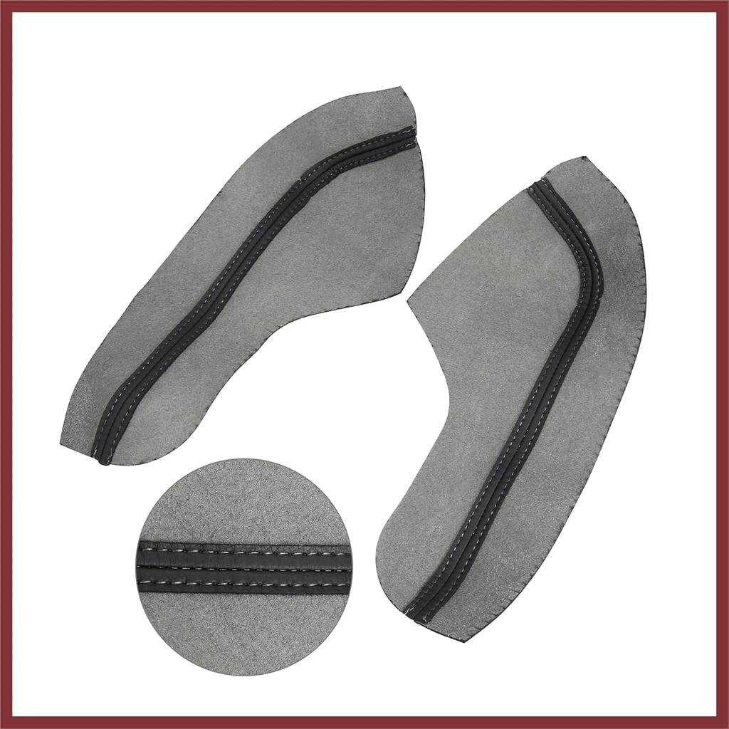 4Pcs/Set Car Door Armrest Protector Cover Microfiber Leather Pad Replacement for Honda Civic 10th Gen 2016 2017 2018 2019 2020 Black with Black Line