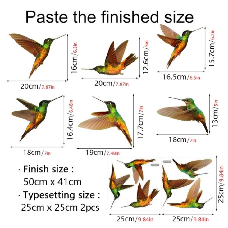 Stylishs Bird Decals for Glass Set of 2 Window Stickers for Safety Decors