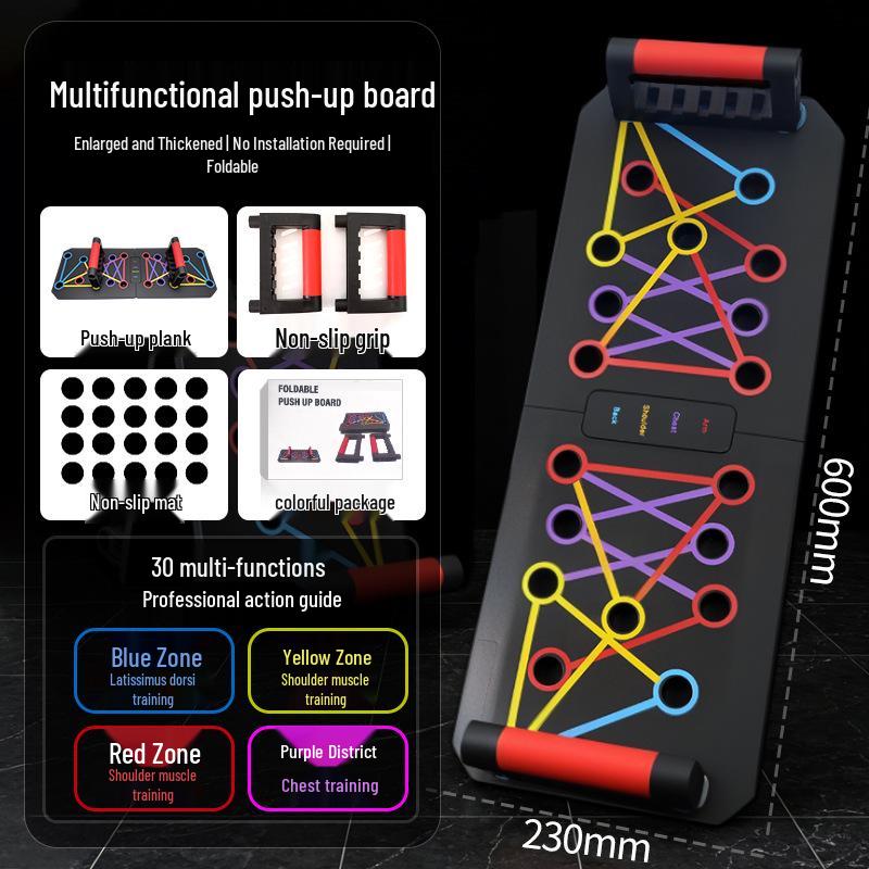 Foldable Multifunctional Push-up & Ab Trainer for Home Workouts